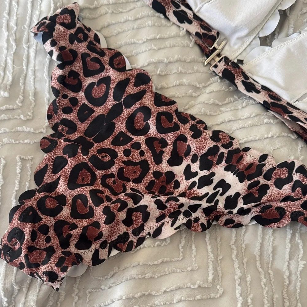 SHEIN Leopard Print Bikini - Black and Brown